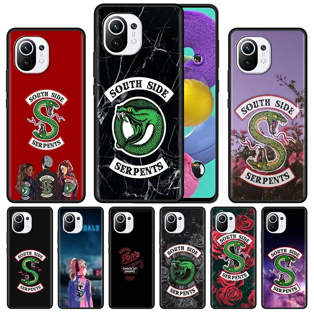 

Soft Silicone Phone Case For Xiaomi Mi 11 10T 10 Lite 9T 11X CC9 Pro 11i CC9E Black Funda Cover Riverdale Southside Serpents