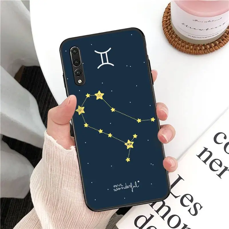 Чехол для телефона с 12 созвездиями зодиака Huawei Mate 30 Pro P20 P30 P40 pro lite Y7 Y6 2019 Honor 8X 8A 10