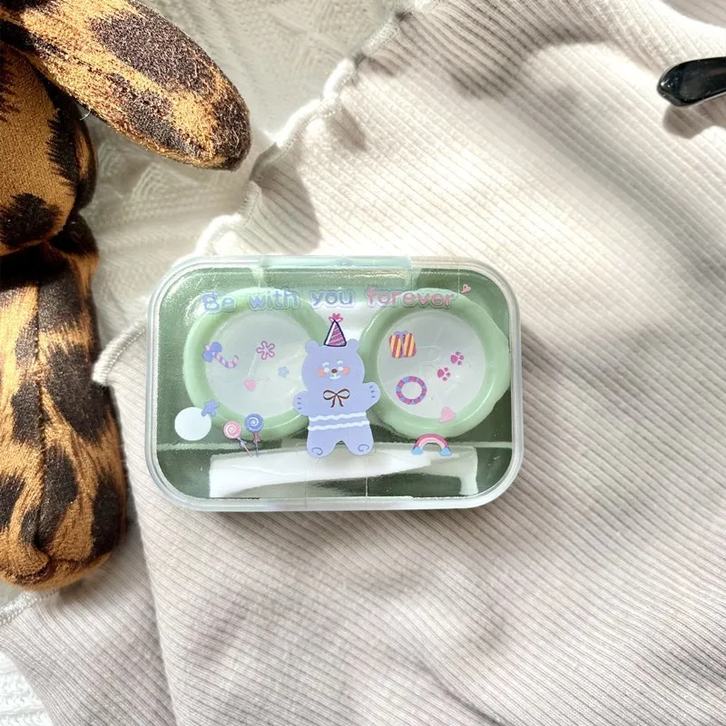 Модный Пинцет на присоске мини Чехол для контактных линз Набор цветных