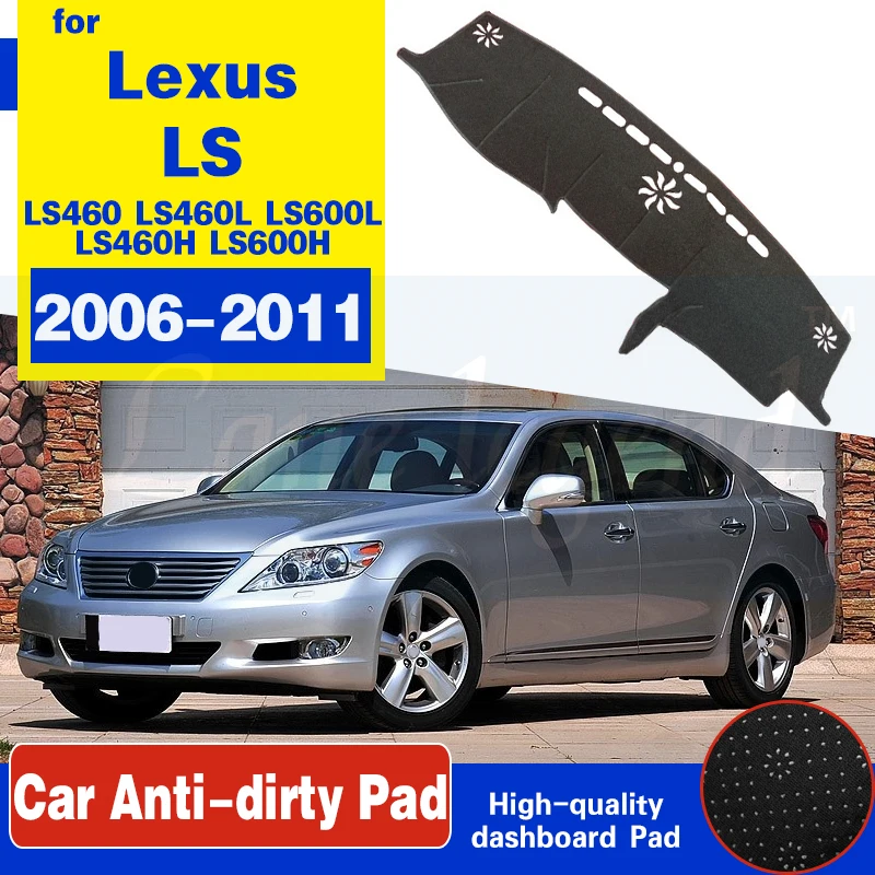 

Car Auto Inner Dashboard Cover Dashmat Pad Carpet Dash 2 Layers For lexus LS460 LS460L LS600L LS460H LS600H 2006 - 2011 LHD