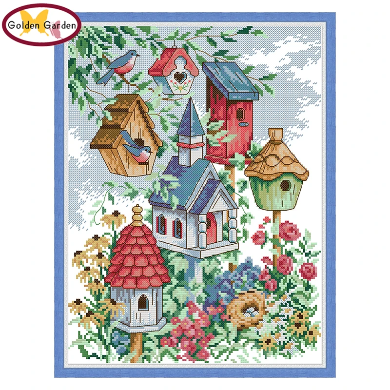 

Набор для вышивки крестиком GG Bird's Home, набор для рукоделия Joy Sunday 14CT11CT, Набор для вышивки крестиком «сделай сам» для домашнего декора