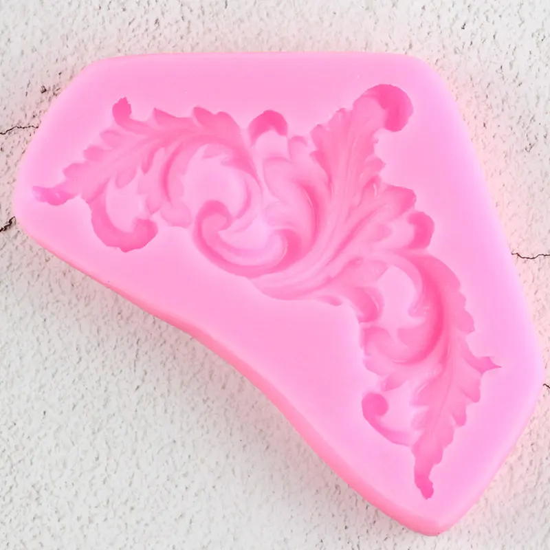Барокко прокрутки листья границы силиконовые формы кекс сделай сам Topper