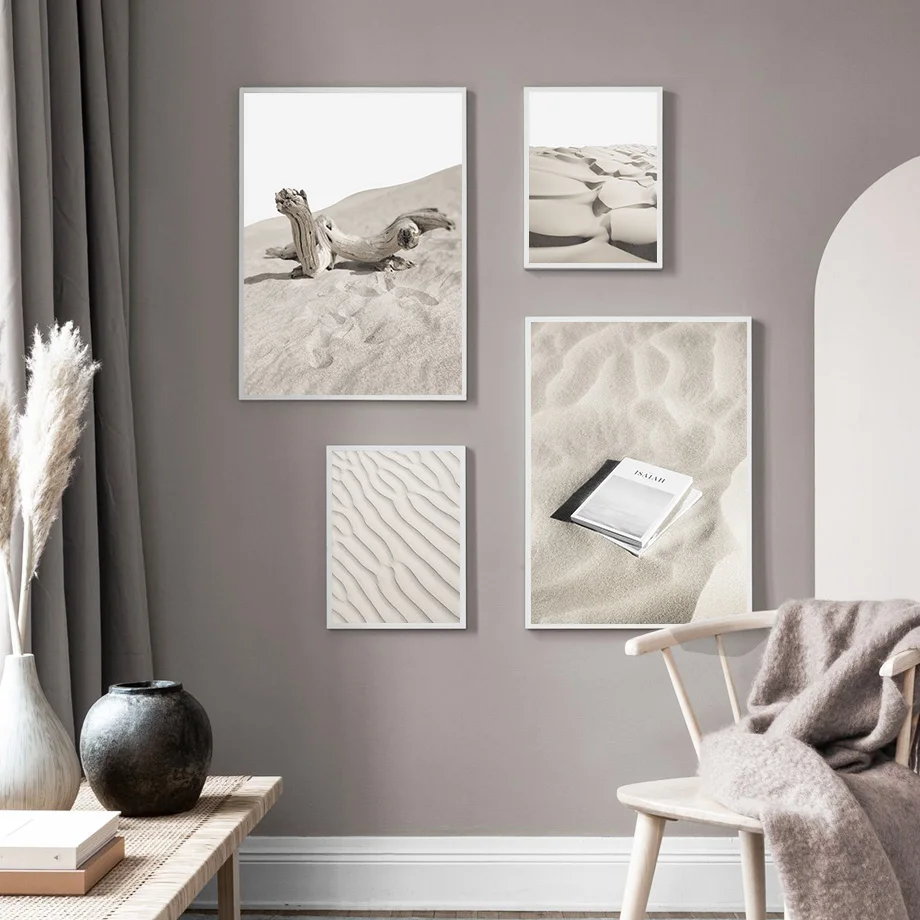 Настенная картина с изображением Гор-дороги пустыни пейзажа скандинавские