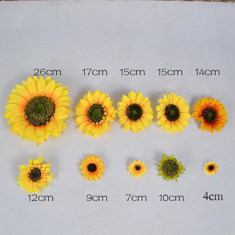 Flone искусственные головки цветов желтый декор в виде подсолнечника Имитация