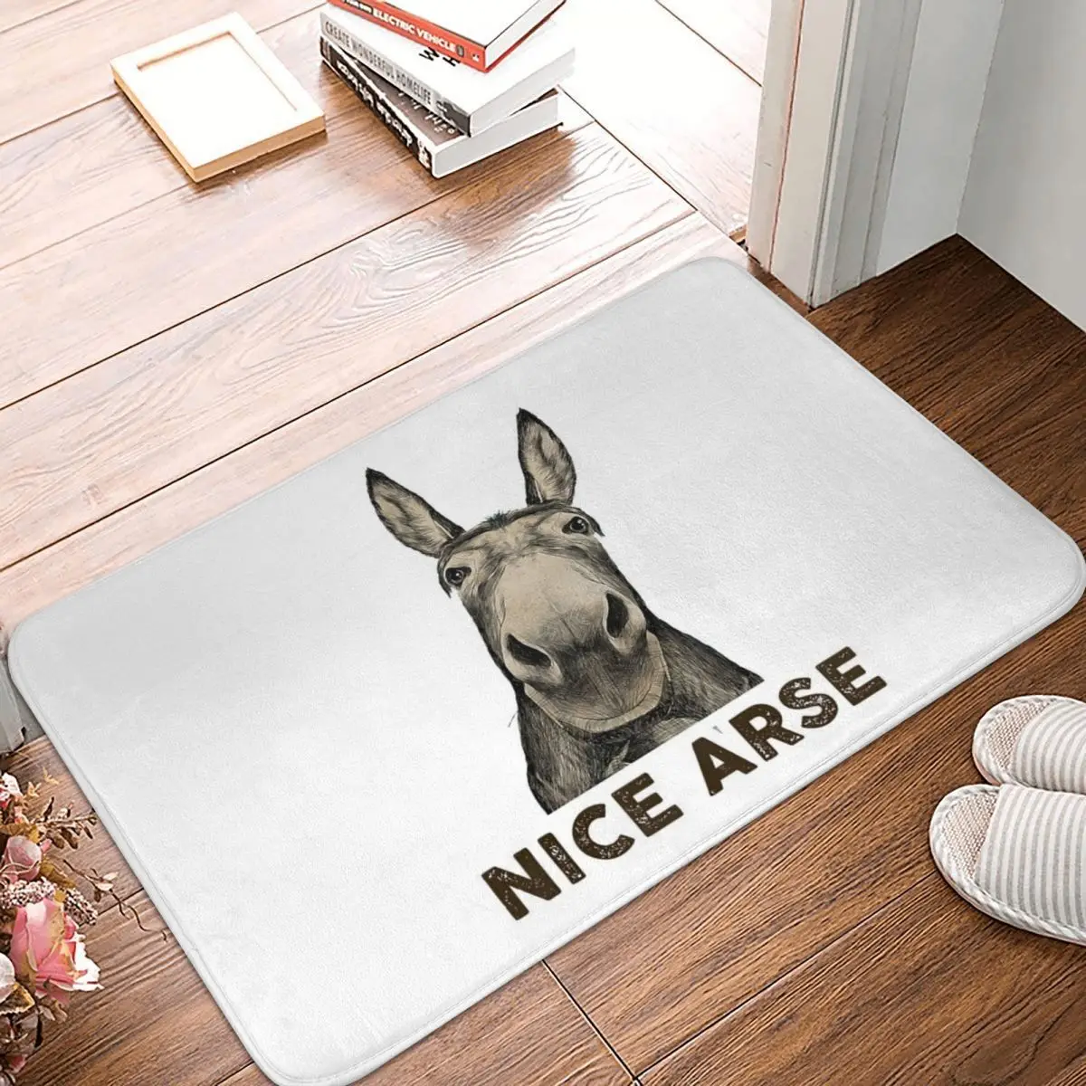 

Donkey Nice Arse Funny Gifts Doormat Carpet Mat Rug Polyester Non-Slip Floor Decor Bath Bathroom Kitchen Balcony 40*60