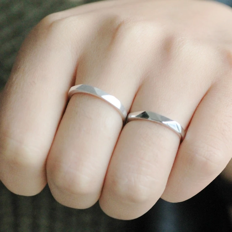 

Simple Vintage 925 Sterling Silver Hexagon Geometric Rings for Women Wedding Punk Jewelry Men Finger Rings Anillos 2019