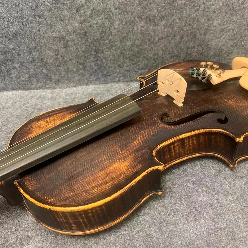 Фото SONG Maestro ручной работы в стиле Strad. Имитация старой скрипки 4/4, детали из самшита, изящный и мягкий звук. # 10731 №2