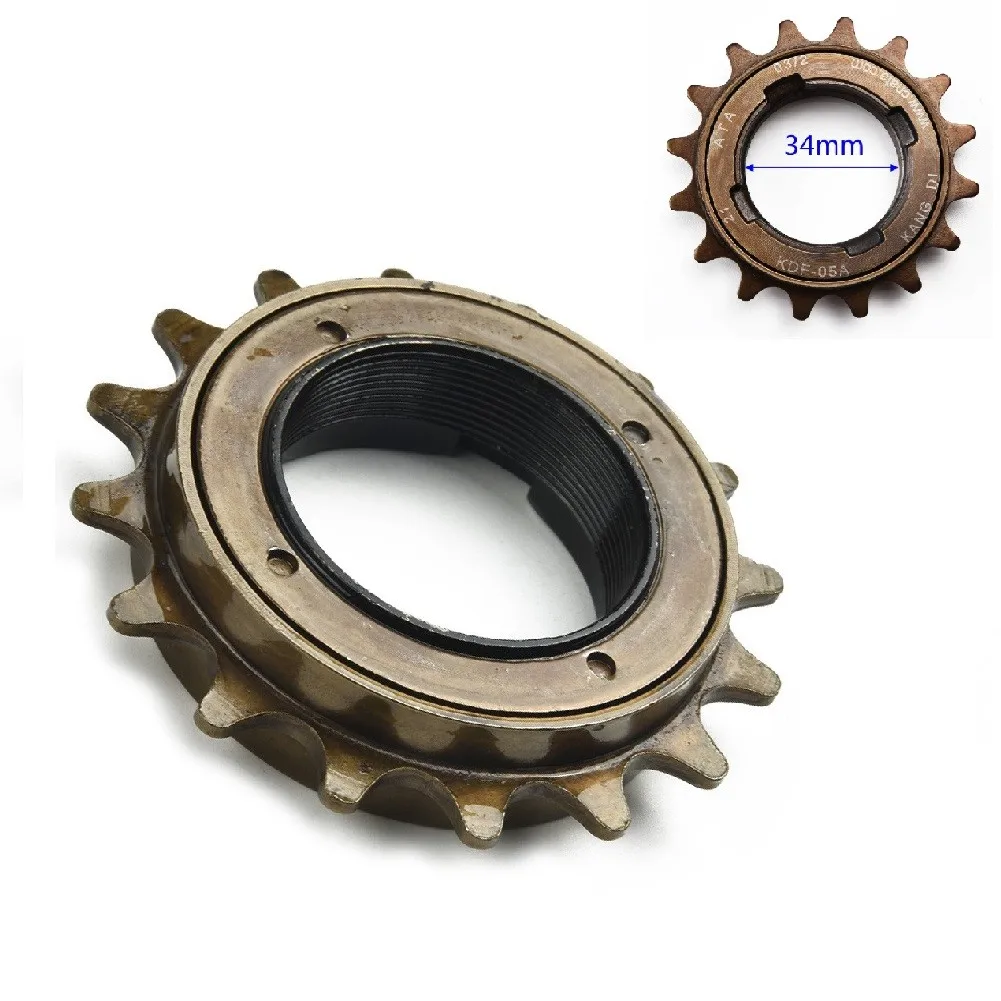

ATA Single Speed Freewheel 1/2"X1/8" Mountian Bike Bicycle Freewheel 16T 34mm Freewheel Sprocket Bicycle Parts