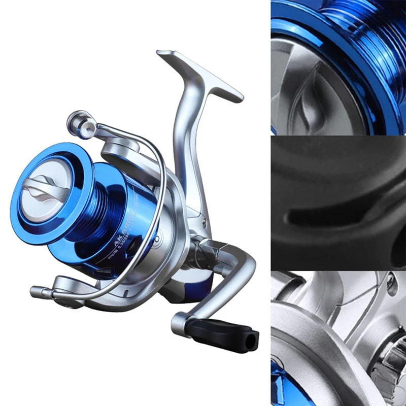 Спиннинговая катушка AK Max Drag 5 кг Катушка для рыбалки 2: 1 металлическая передача