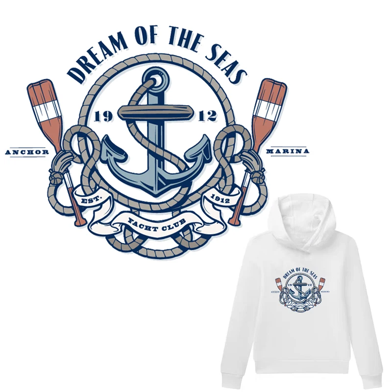 Патчи для одежды бесплатная доставка наклейка с изображением якоря переноса