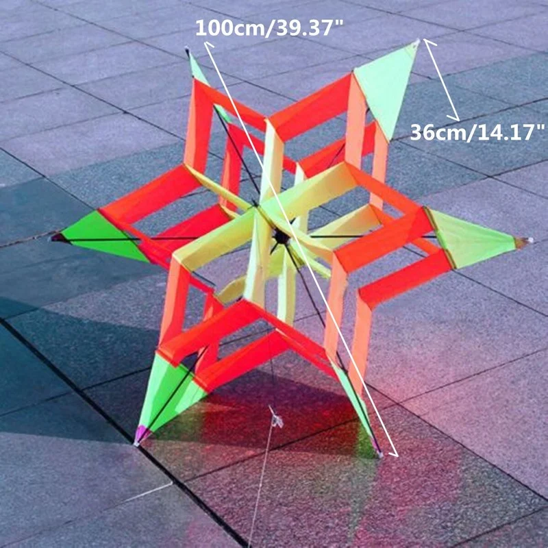 

3D Colorful Flower Kite Single Line Outdoor sports Toy Light Wind Flying Kids