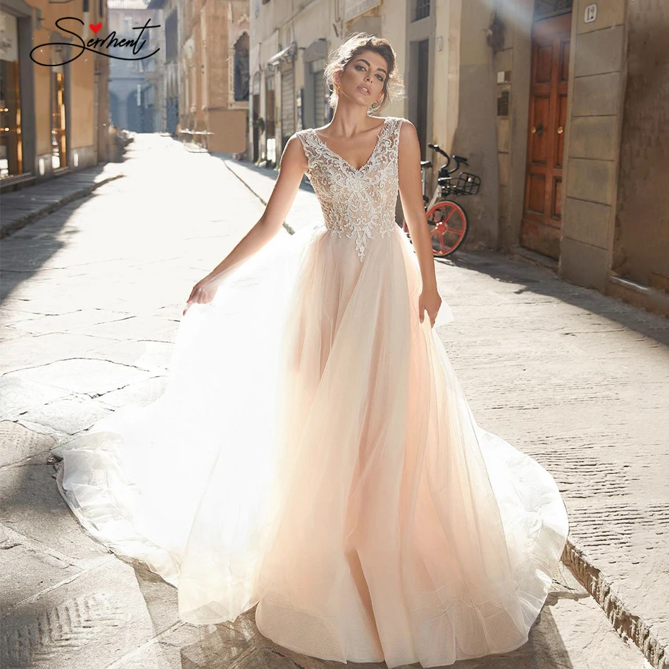 

BAZIIINGAAA роскошное свадебное платье, сексуальное платье без рукавов с разрезом на плечах, свадебное платье с открытой спиной, благородное кру...