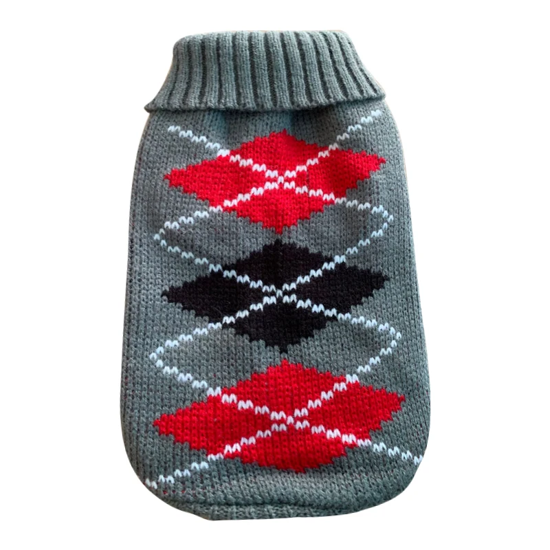 Свитера для домашних собак зимняя трикотажная одежда животных маленьких теплый
