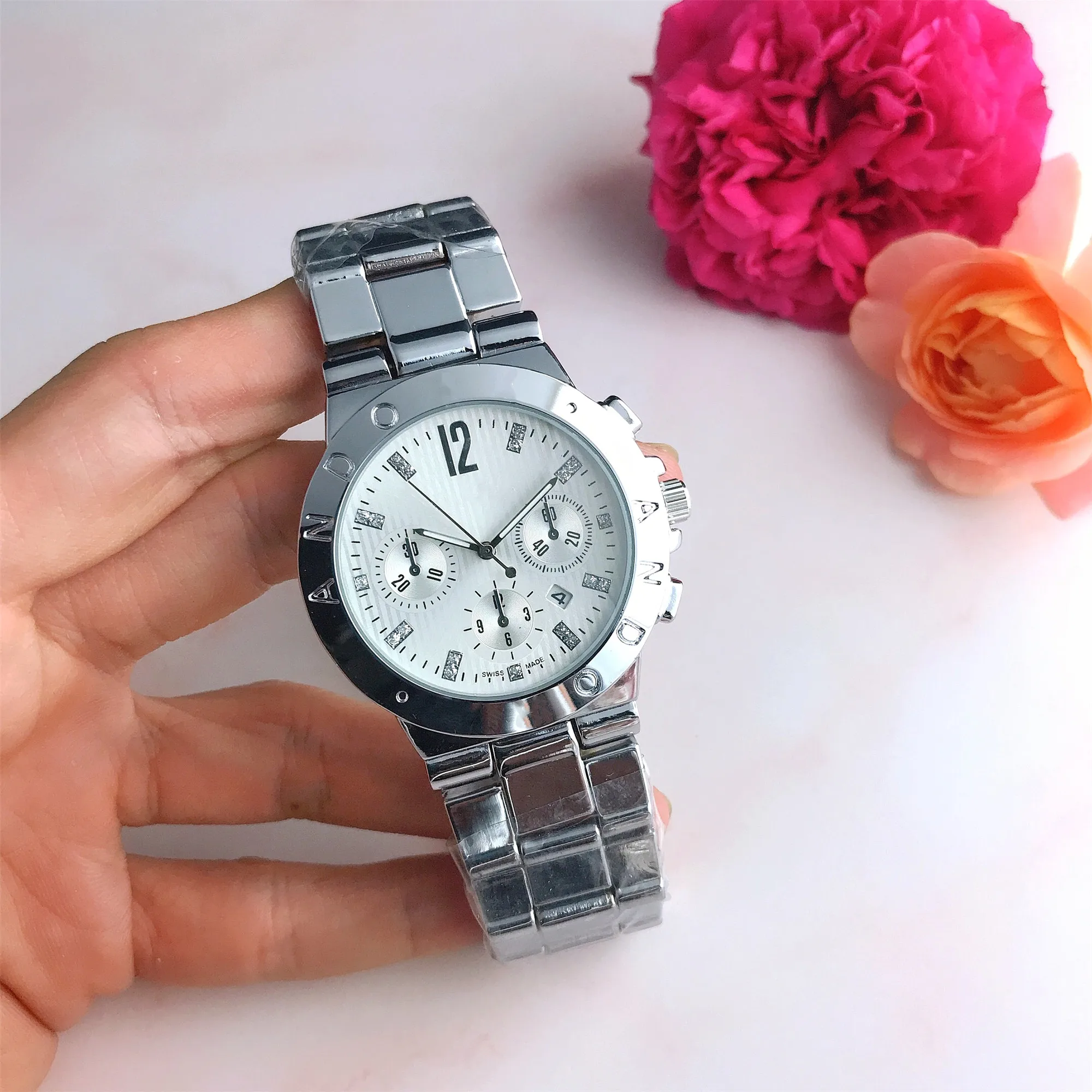 

2021 New Luxury Brand Quartz Wrist Dress Women Watches Silver Bracelet Ladies Watch Stainless Steel Clock Waterproof Watch
