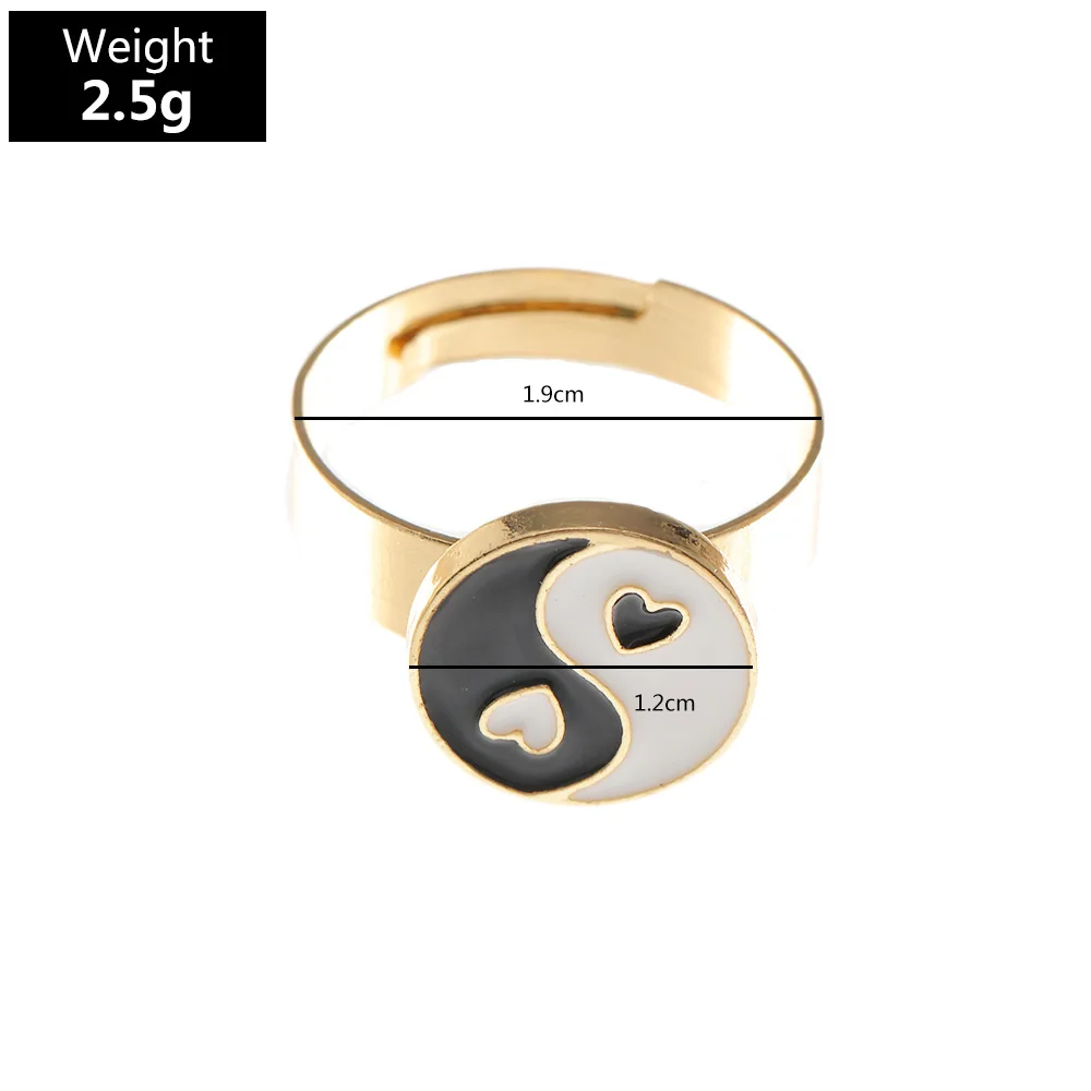 

Fashion Womens Trendy Alloy Oil Drip Love Gossip Opening Index Finger Tail Rings For Womens Wedding Rings Jewelry For Girls