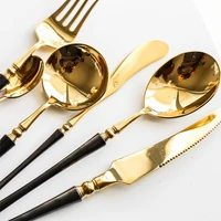 stainless steel western dinnerware set matte antique finish cutlery set tableware for kitchen family