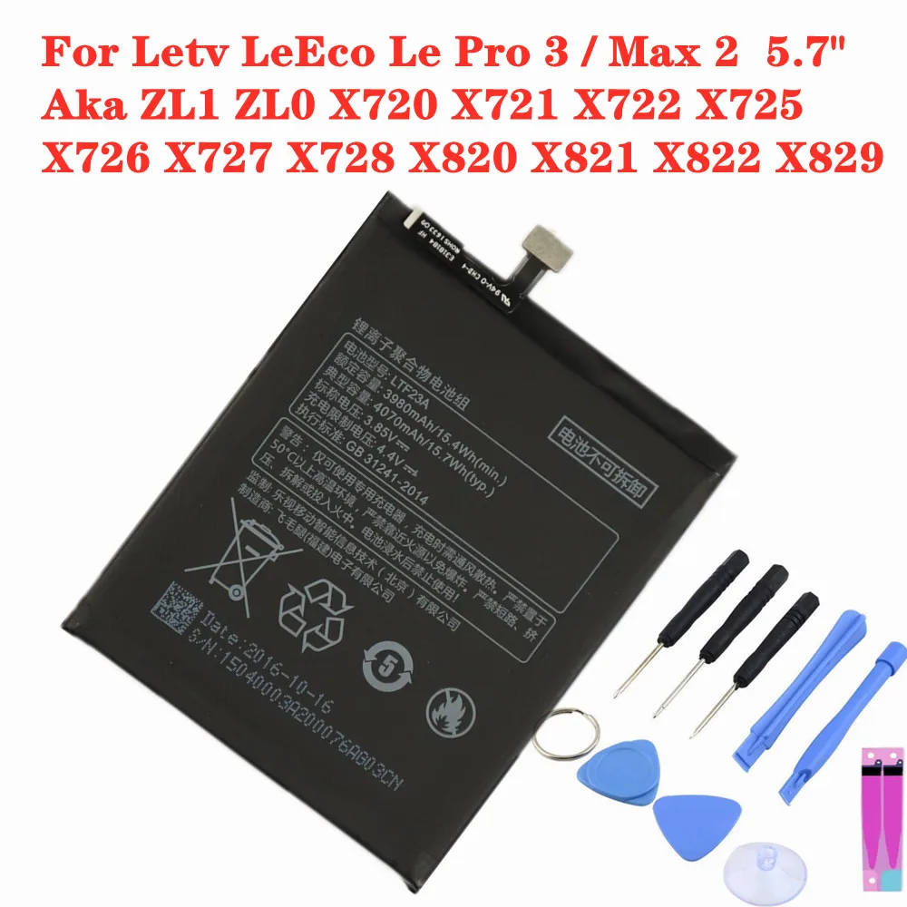 

LTF23A 4070mAh Battery For Letv LeEco Le Pro 3 / Max 2 5.7" / Aka ZL1 ZL0 X720 X721 X722 X725 X726 X727 X728 X820 X821 X822 X829