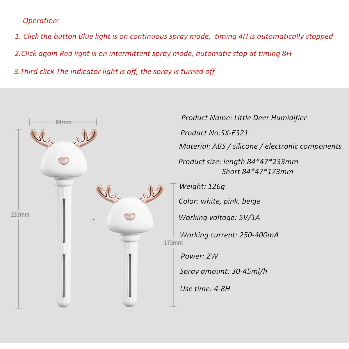 Рог увлажнитель воздуха креативный без ограничений портативный ультразвуковой