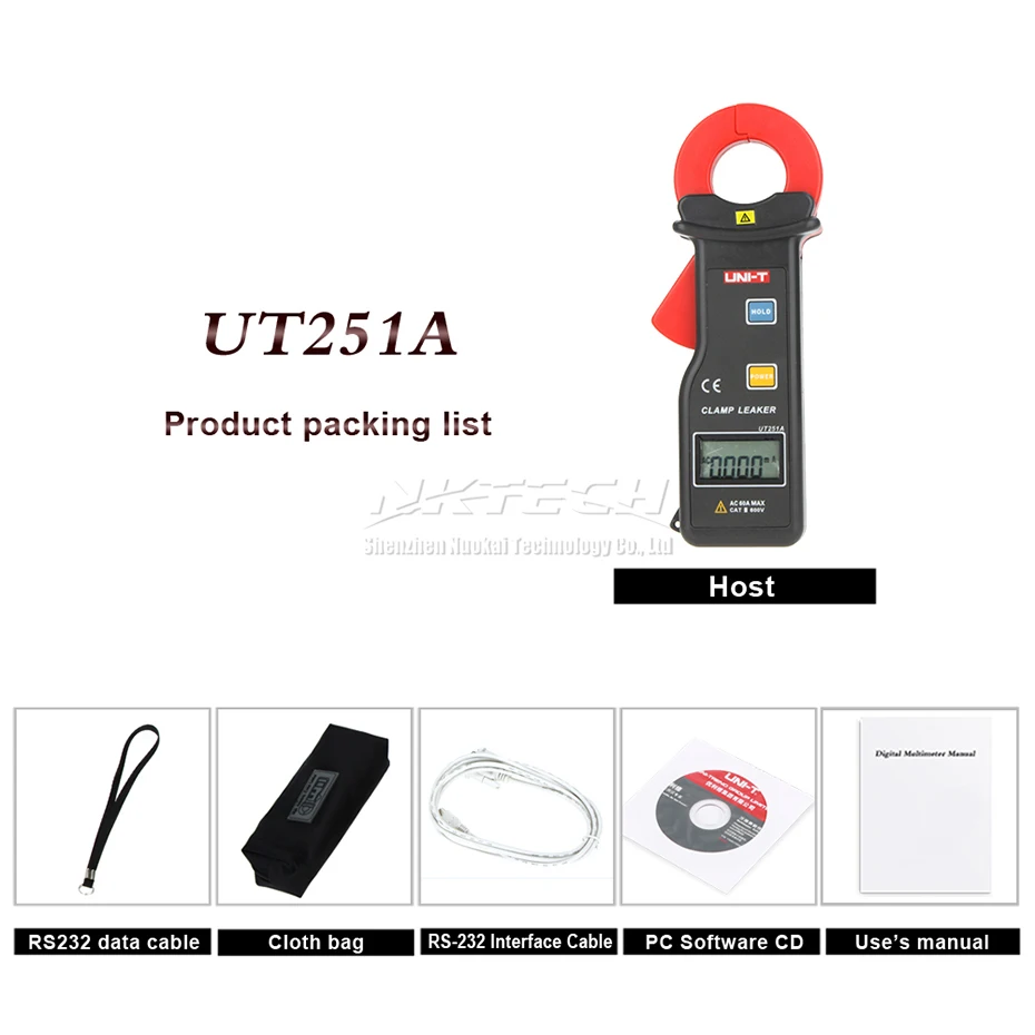

UNI-T UT251A UT251C Leakage Current Tester Clamp Meter High Sensitivity Digital Ammeter Multitester 99 Data Logging Auto Range