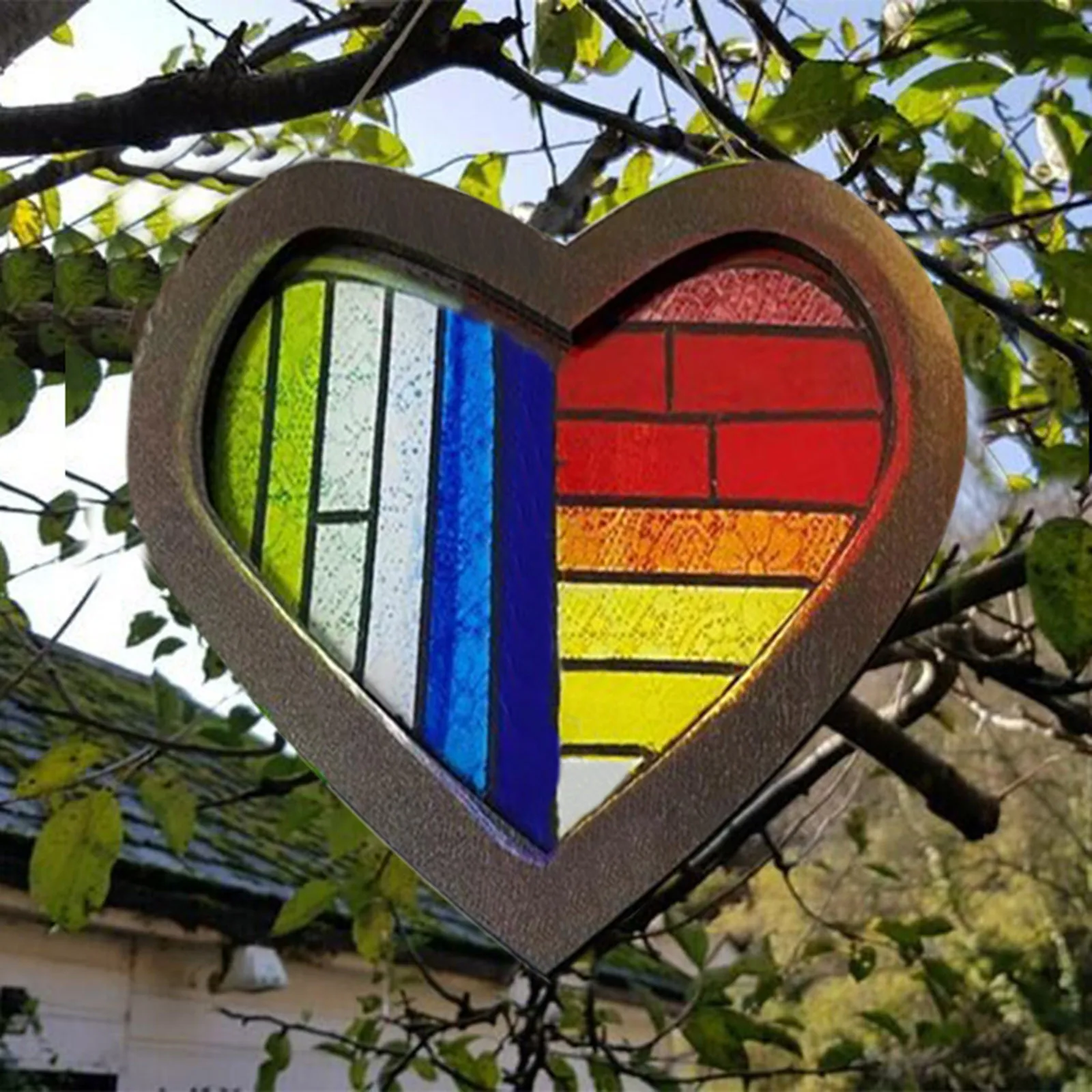 Деревянные окрашенные украшения в виде любящего сердца домашние для спальни