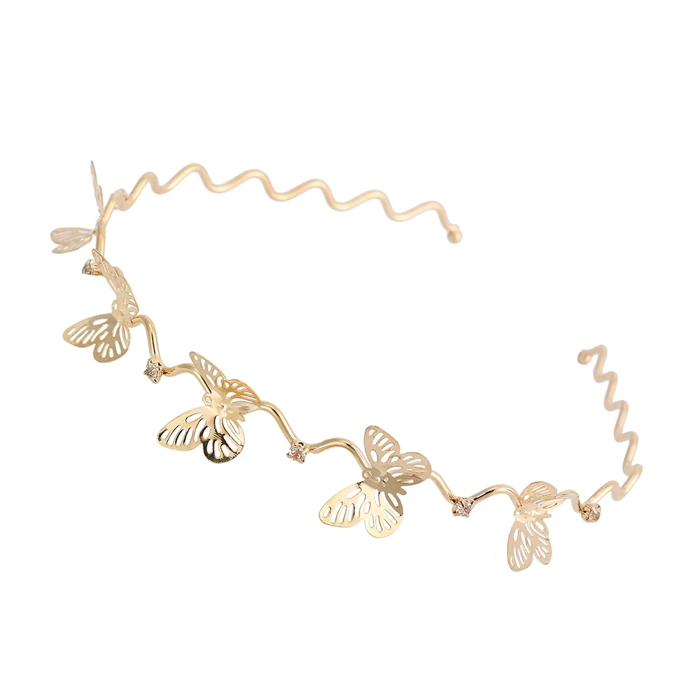 Женская повязка на голову AWAYTR золотистая для волос в стиле ретро свадебный