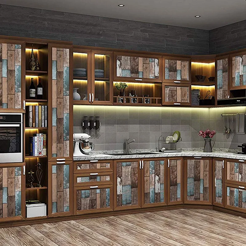 6 м виниловая 3D деревенская деревянная бумага для стен пилинг и палочка