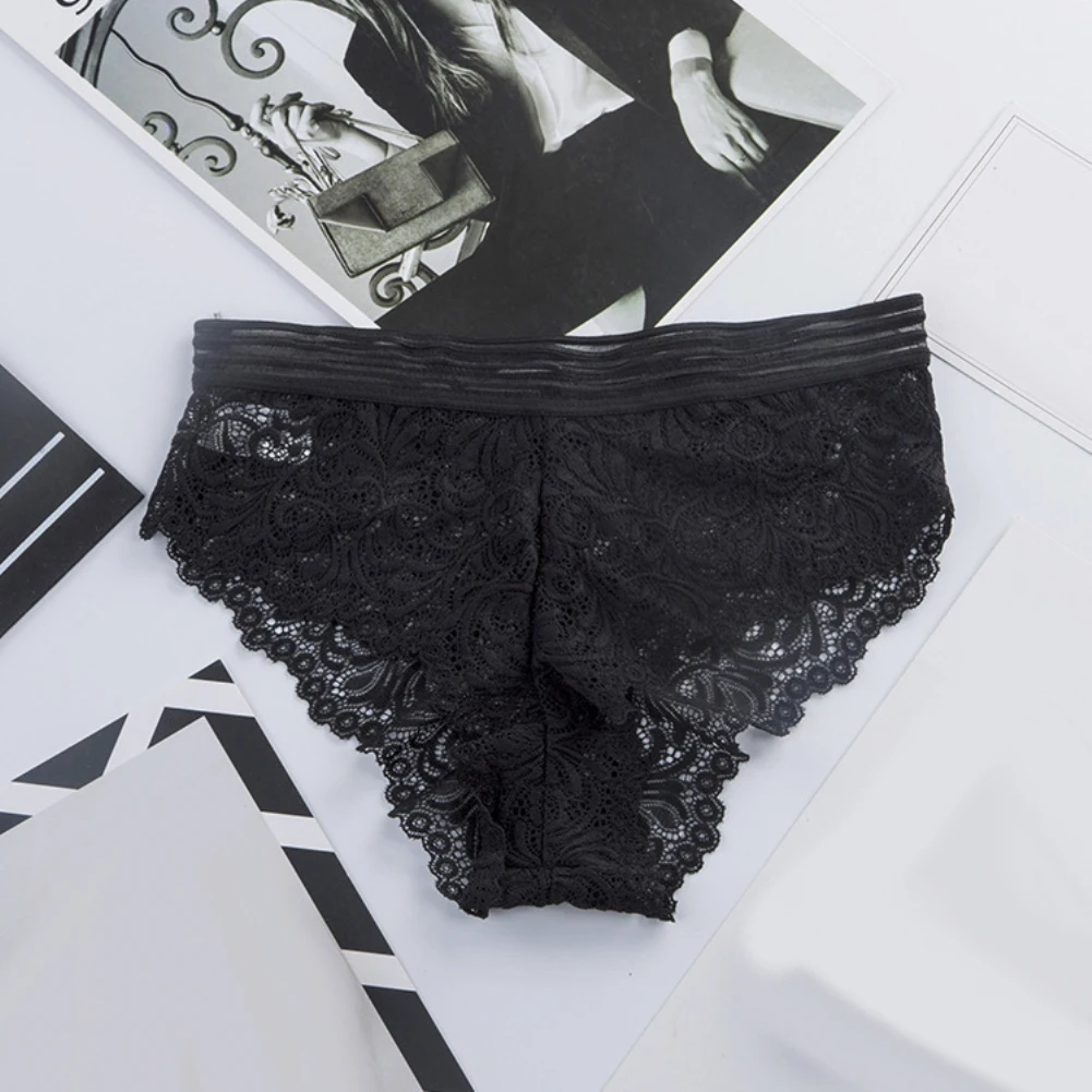 Женское нижнее белье женские трусики сексуальные однотонные кружевные с высокой