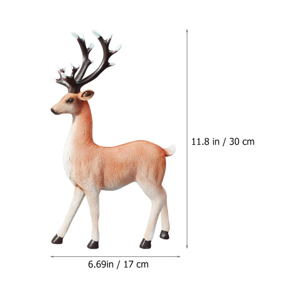 

1 Pairs Resin Deer Craft Adornment Creative Couple Elk Models Table Ornament