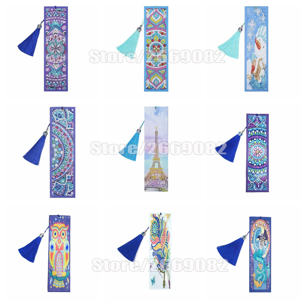 Алмазная мозаика в форме бабочки кожаная Закладка для книг алмазная вышивка