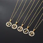 Ожерелье женское из нержавеющей стали, 26 дюймов, с буквами английского алфавита