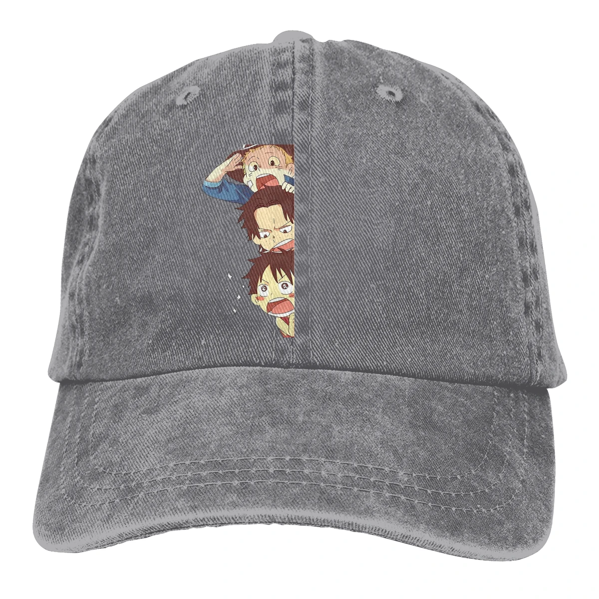 

Ace, Sabo & Luffy Sticker The Baseball Cap Peaked capt Sport Unisex Outdoor Custom One Piece Anime Manga Hats