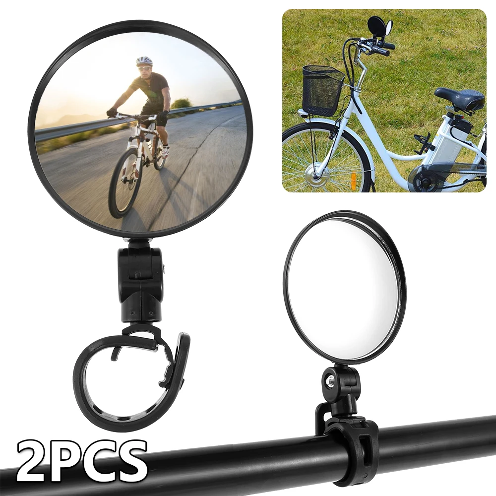 

New Bike Rear View Mirror Universal Bicycle Rearview Mirror Adjustable Rotate Wide-Angle Cycling Rear View Mirrors For Road Bike