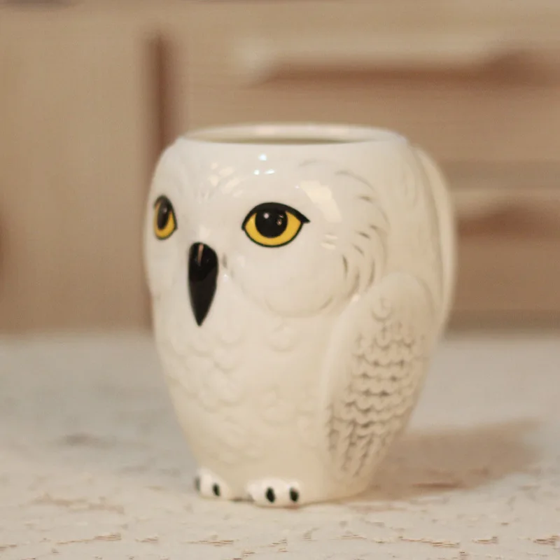 3D керамические кружки в форме совы Мультяшные животные чашки для чая и воды с
