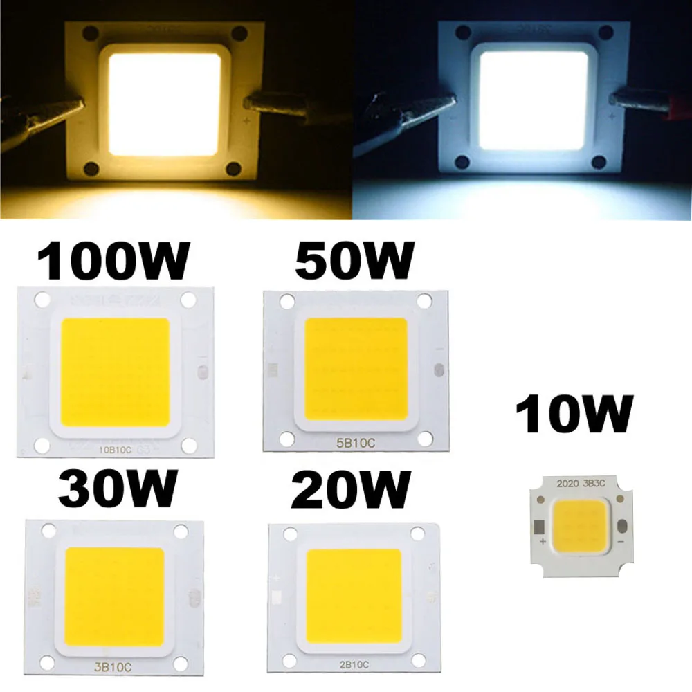 10pcs 50pcs Cool/Warm White High Power SMD UV RGB Lamp COB LED Chip Flood Light Bead | Освещение