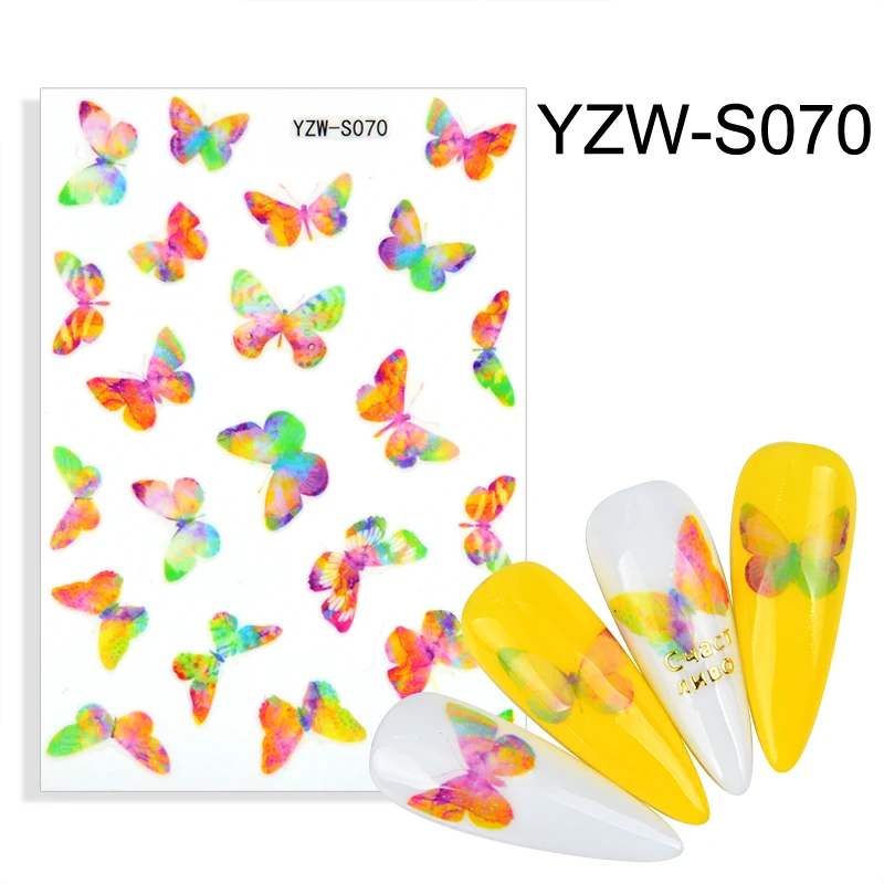 

1pcs 2021 New Adhesive Stickers Colorful Fruit Cake Candy Decals Wraps Tip Nail Art DIY Decoration Manicure