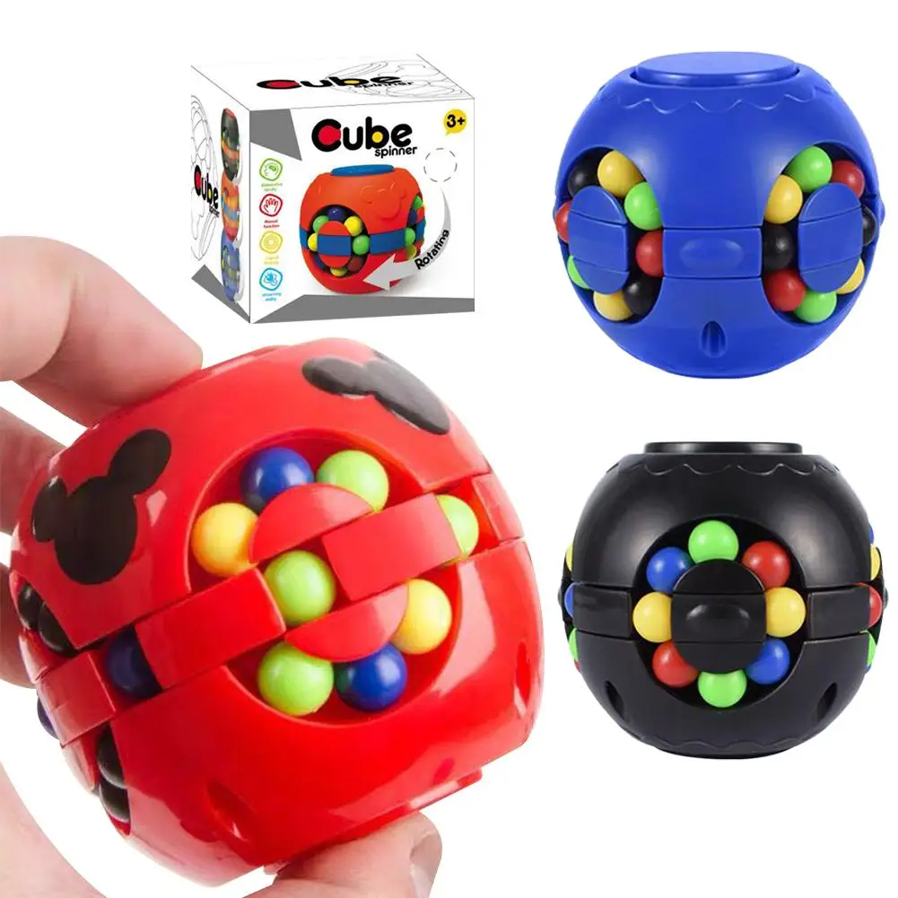 

2021 Rotating Magic Bean Fidget Toys for Anxiety Desk Toy Stress Relief Autism Infinity Cube Sensory Toys Kids Toy Adult Toys