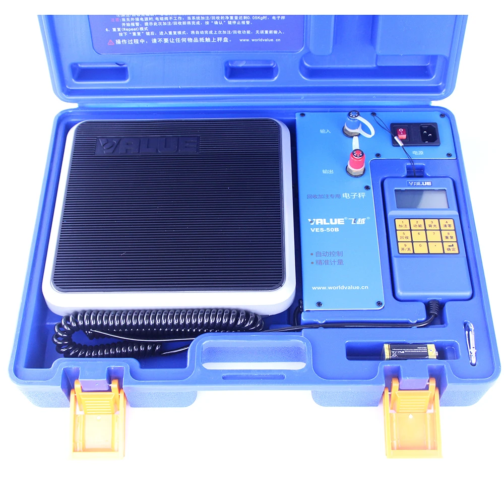 

Genuine the electronic scale quantitative filling fluid called VES-100B refrigerant recovery
