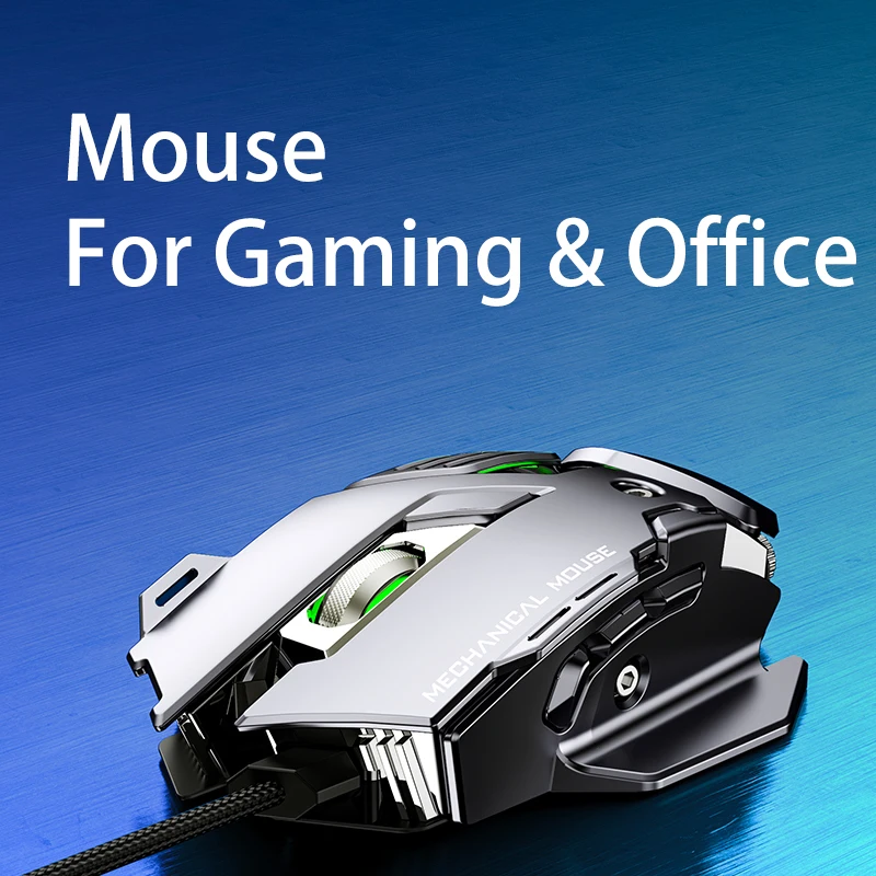 mechanical gaming mouse gamer mice backlight 3200 dpi led lights mouse wired usb macro programmable pc ergonomic mice laptop free global shipping