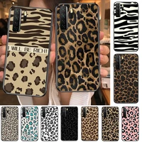 cool leopard print black soft cover the pooh for huawei nova 8 7 6 se 5t 7i 5i 5z 5 4 4e 3 3i 3e 2i pro phone case cases