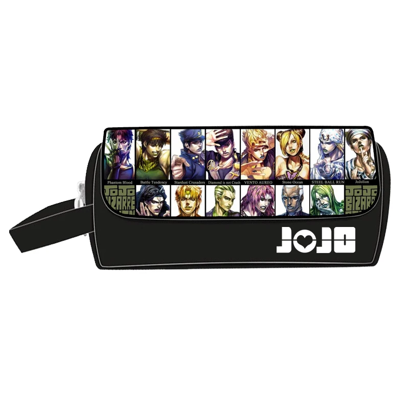 11 JoJo невероятное приключение GIOGIO большой размер, для карандашей сумка для хранения школьных канцелярских аниме органайзер для косметики нейлон макияж мешок монетки - Цвет: 11