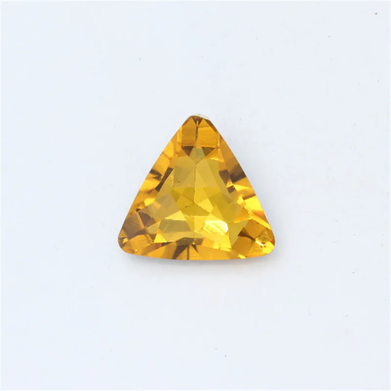 Gold 8mm 10 шт. треугольные хрустальные 3D Подвески для ногтей Белые AB Стразы с серебряным острым дном голографическое искусство ногтей украшение маникюр - Цвет: Gold 8mm
