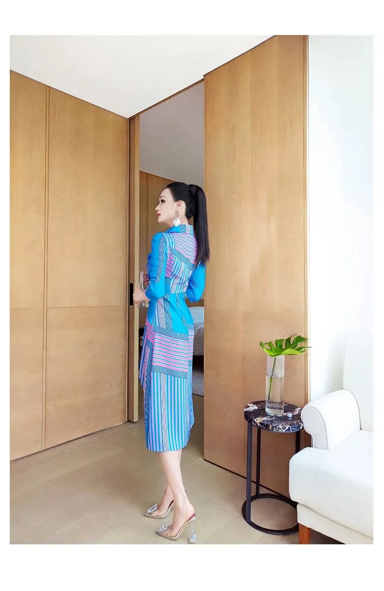 Новое дизайнерское модное летнее платье платье-рубашка с коротким рукавом и