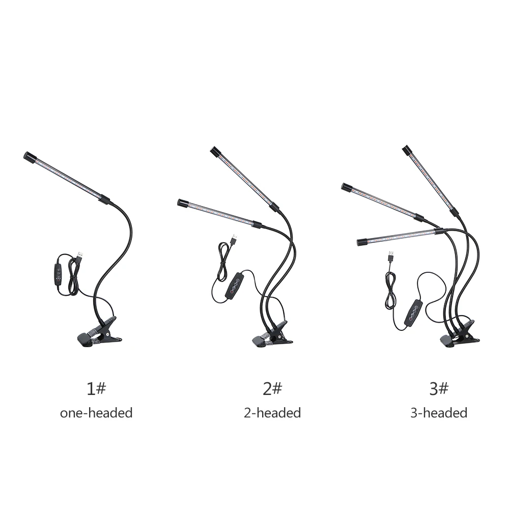 DC 5V 8 Вт светодиоды для выращивания растений светильник с регулируемой 360 °