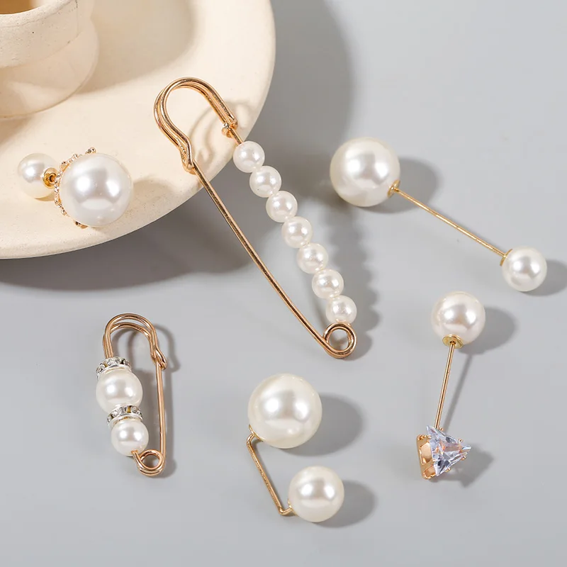 6 шт./компл. Модные женские золотистые металлические треугольные кристаллы белые