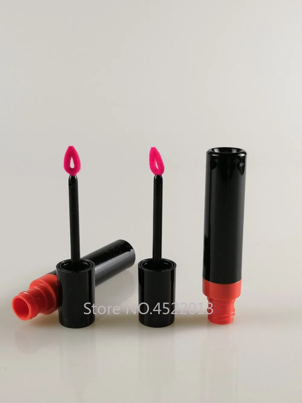 Черный круглый блеск для губ многоразовая бутылка пустая пластиковая