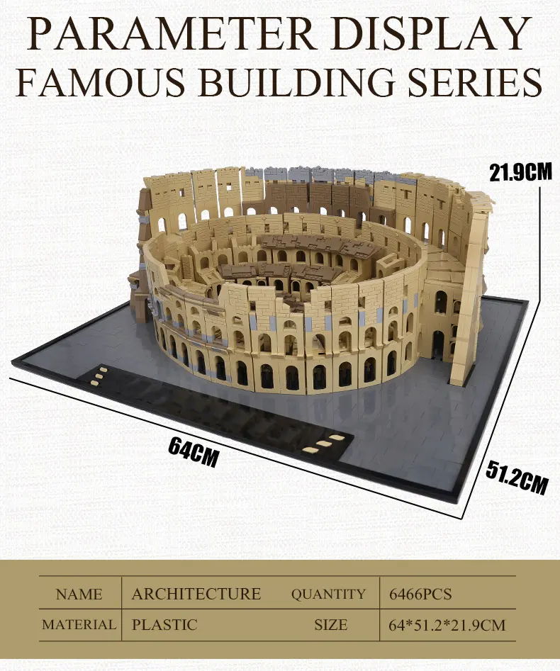 

MOULD KING MOC Streetview The Architecture Colosseums model sets Building Blocks Assemble Bricks Kids DIY Toys Christmas Gifts