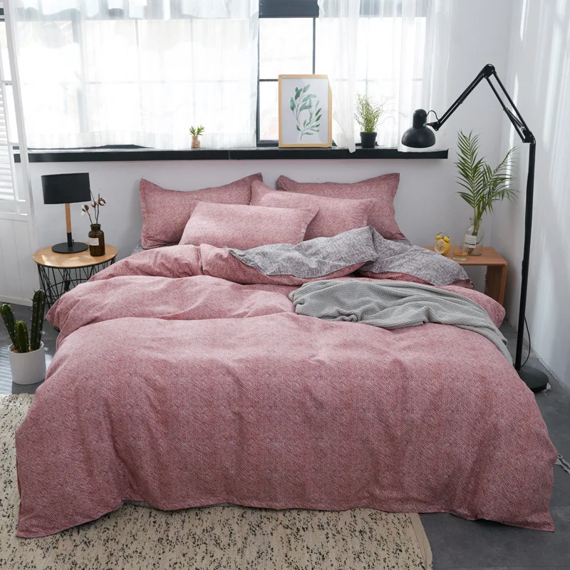 

Home Textile Summer Bedding Set Silver Duvet Cover Set Geometric Bed Set 3/4pcs Bed Set Brief Bed Linen Duvet Cover + Flat Sheet