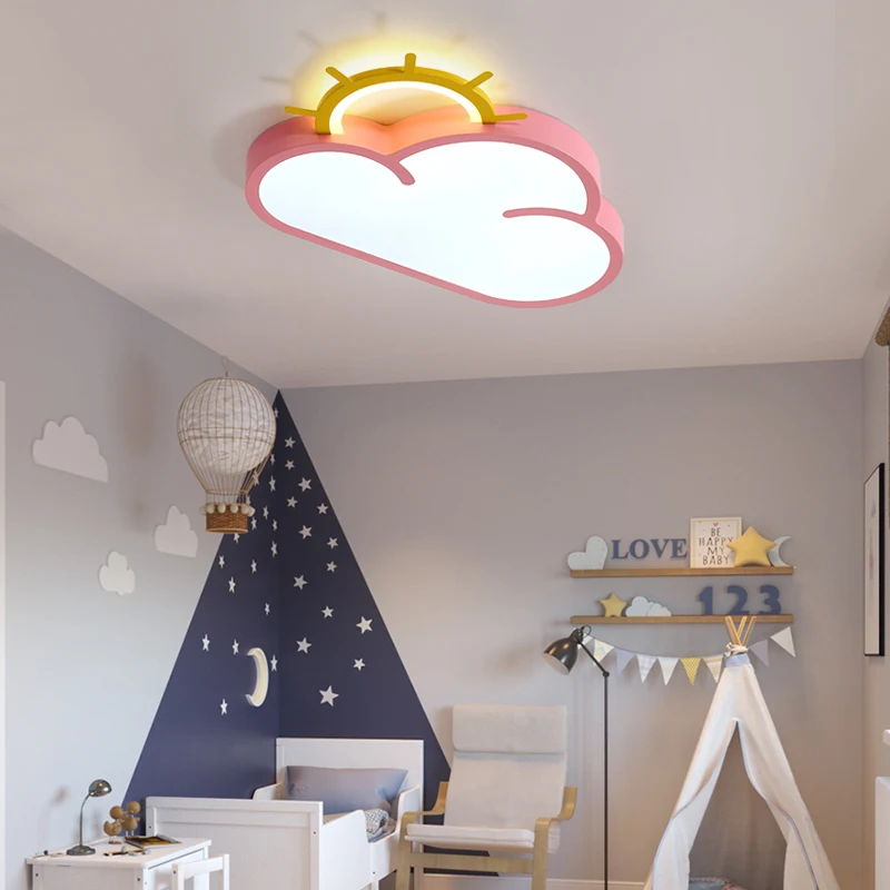

Креативный арт-деко, потолочный светильник с облаками для мальчиков, детская комната, для девочек, для спальни, светодиодный светильник, све...
