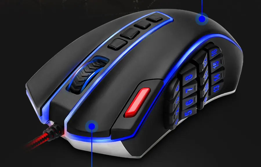 Redragon LEGEND M990 USB Проводная RGB игровая мышь 24000 dpi 24 кнопки программируемые игровые мыши Подсветка Эргономичный ноутбук компьютер