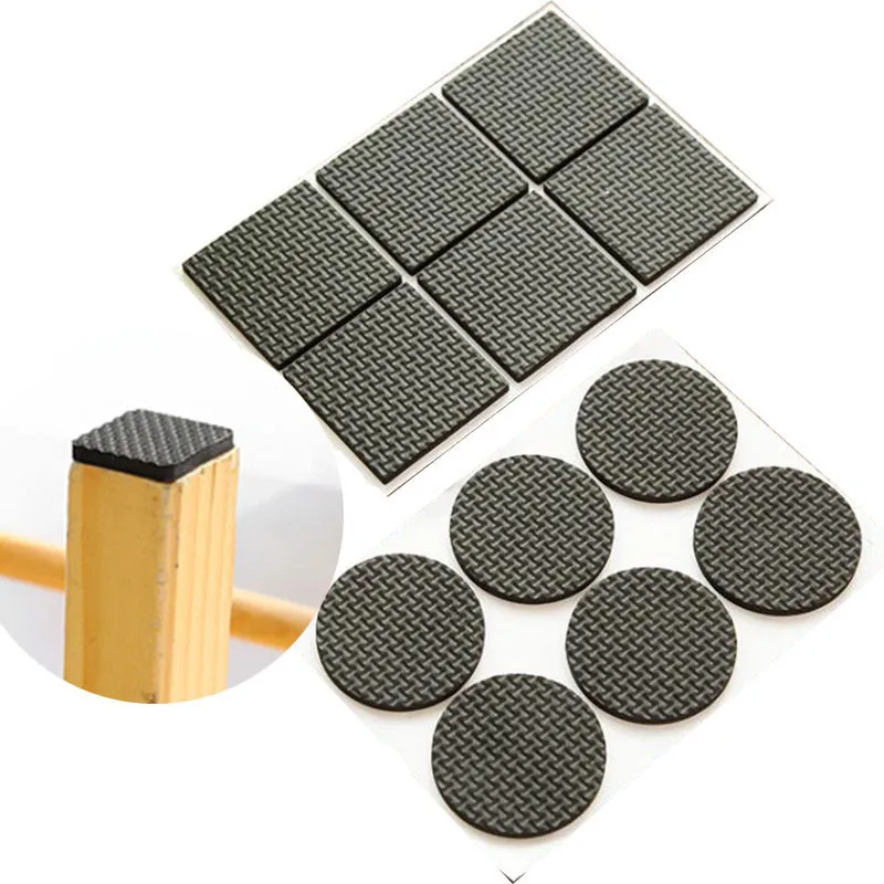 

48PCS Anti slip furniture leg pads Chair table foot cover Self adhesive sofa feet felt mat muebles Bumper Damper Floor Protector